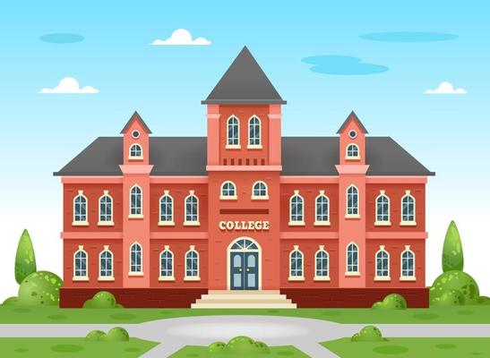 college-building-academic-building-university-in-traditional-english-style-with-trees-and-a-green-lawn-and-playground-illustration-on-white-background-free-vector